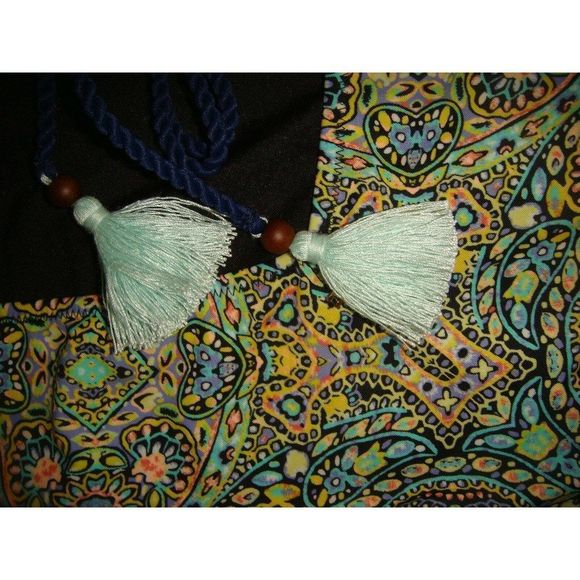 Victoria's Secret S ONE-PIECE MONOKINI+ROMPER SET MOSAIC GARDEN GREEN teal BLUE - Picture 5 of 6